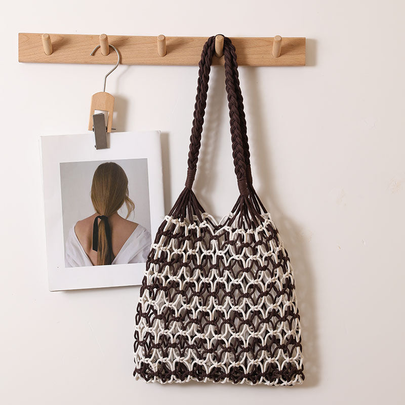 Hand-knotted shopping and beach bag Kalsten