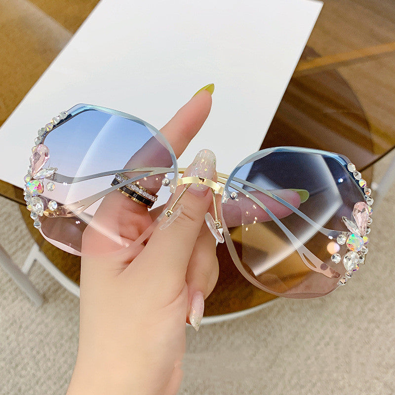 Women's Oversized Sunglasses with Decorative Stones Kalsten