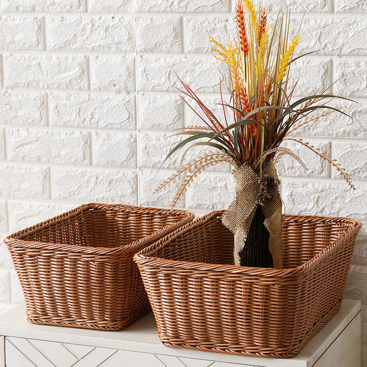 Handwoven Rustic Storage Basket with Ergonomic Design Kalsten