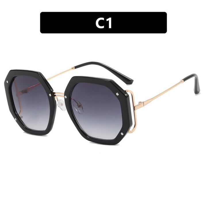 Ladies stylish octagonal sunglasses with UV protection and elegant frame Kalsten