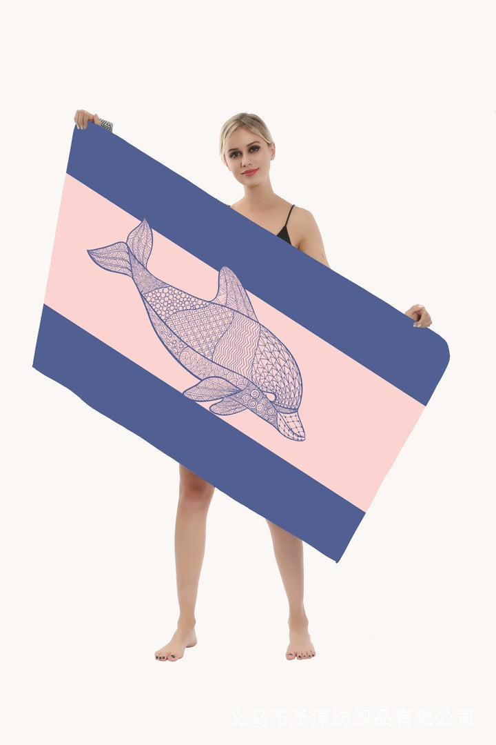 Beach towel with creative dolphin design Kalsten