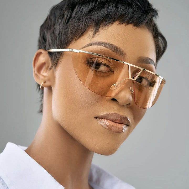 Women's futuristic sunglasses with protective metal frame Kalsten