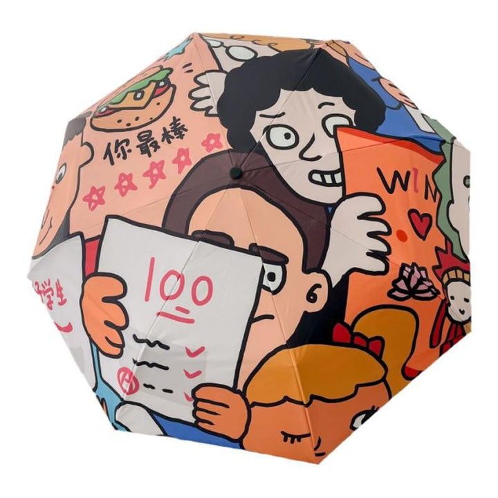 Ladies innovative folding umbrella with unique graphic design Kalsten