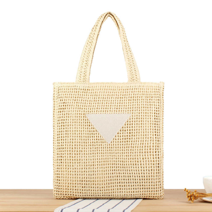 Handbag Made of Natural Wicker with Minimalist Details Kalsten
