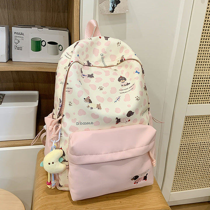 Cute Dog-Themed School Backpack