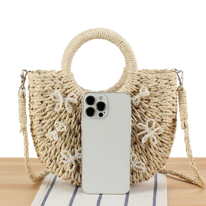 Basket bag with floral designs Kalsten