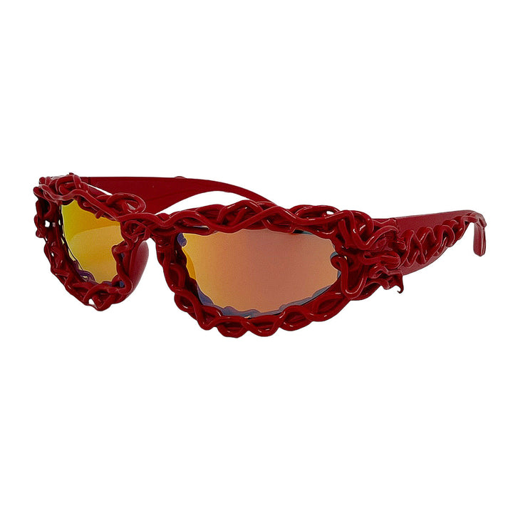 Women's extravagant design sunglasses with creatively structured frame Kalsten