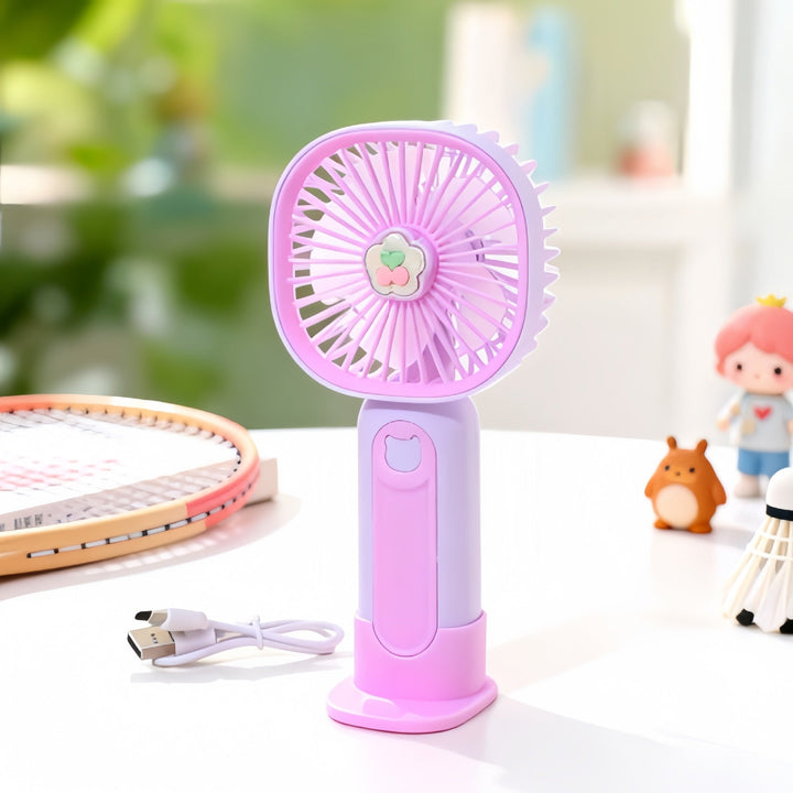 Women's Portable Handheld Fan with Ergonomic Design and USB Connection Kalsten