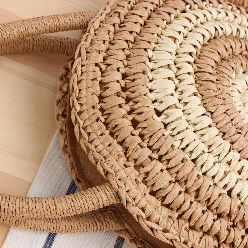 Round Bast Crossbody Bag with Spiral Design Kalsten