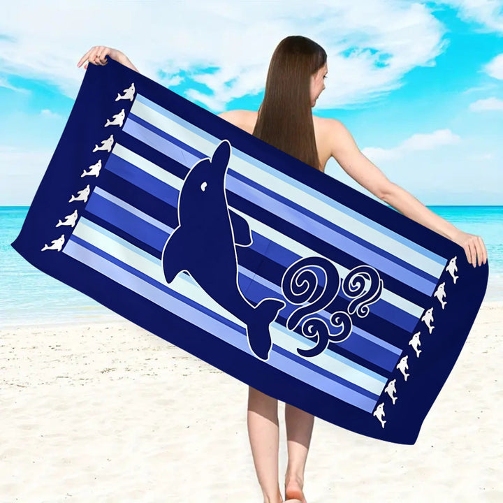 Microfiber beach towel with exclusive turtle motif Kalsten