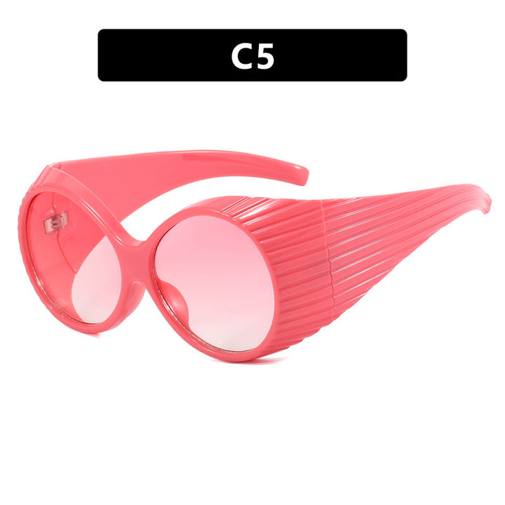 Women's extravagant sunglasses with curved frame Kalsten