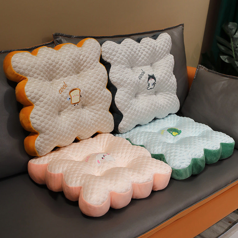 Plush seat cushion with funny animal motif Kalsten