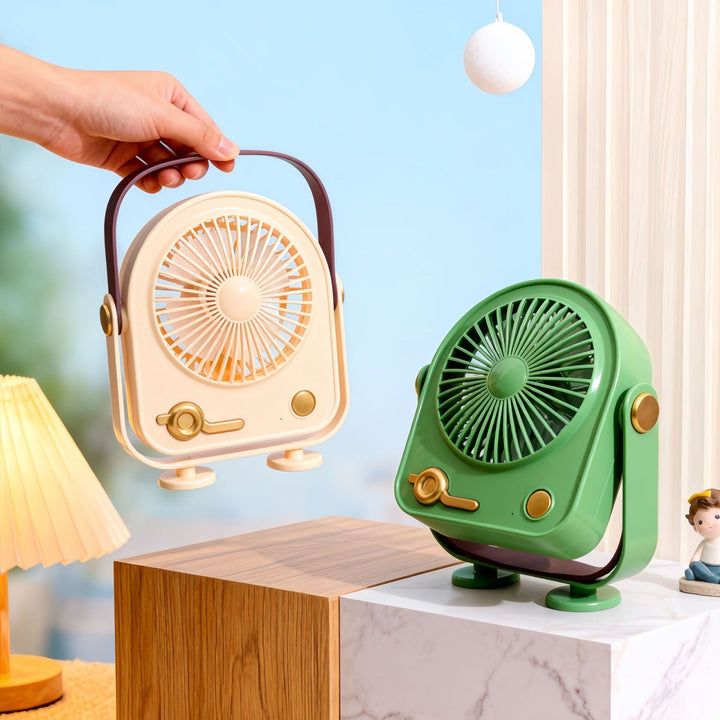 Ladies Portable Mini Fan in Retro Design Kalsten