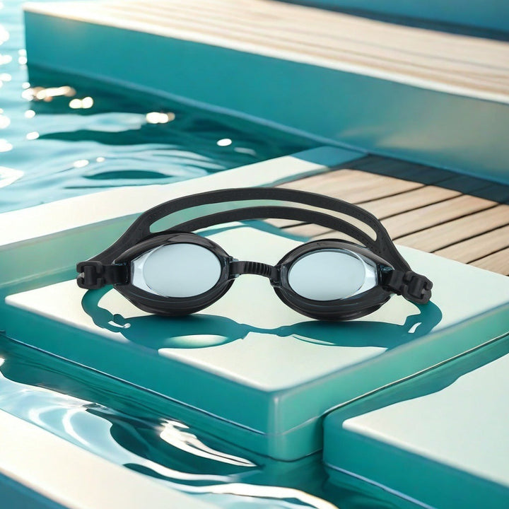 Swim goggles with scratch-resistant lenses and adjustable headstrap Kalsten