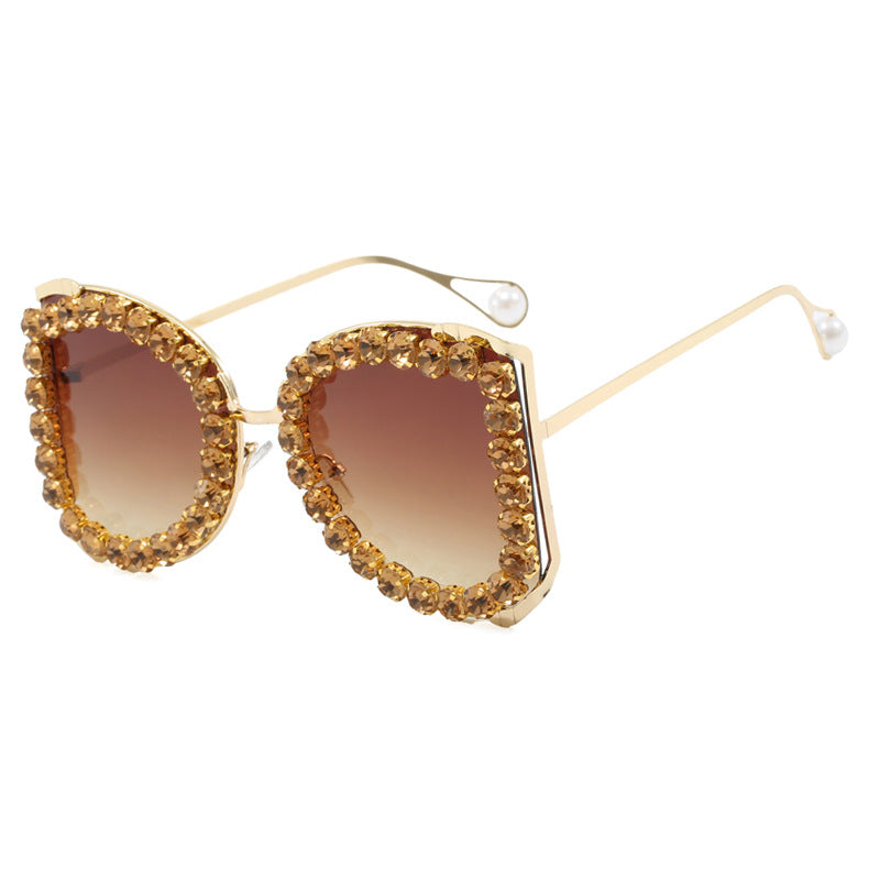 Women's extravagant cat-eye sunglasses with sparkling rhinestone frame Kalsten