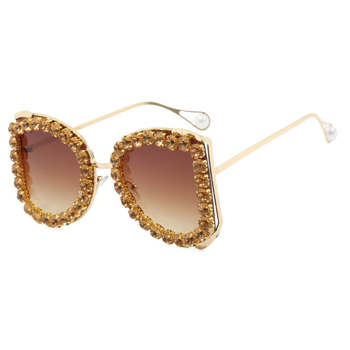 Women's extravagant cat-eye sunglasses with sparkling rhinestone frame Kalsten