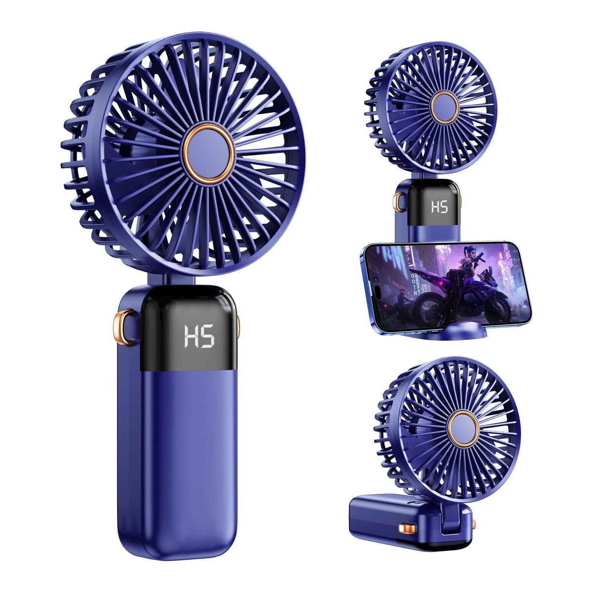 Cooling Portable Bladeless Mini Handheld Fan with Digital Speed Display Skanto