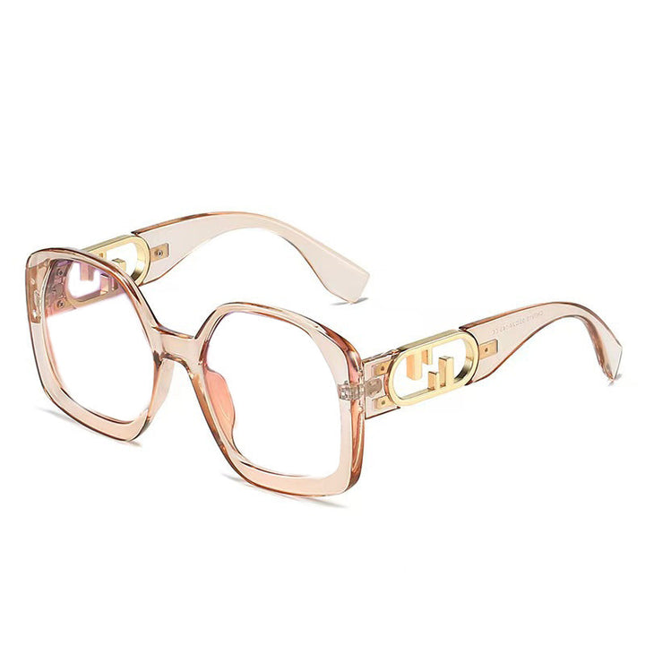 Women oversized sunglasses with extravagant geometric frame and elegant accents Kalsten
