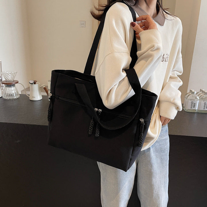 Versatile Zippered Canvas Tote Bag Kalsten