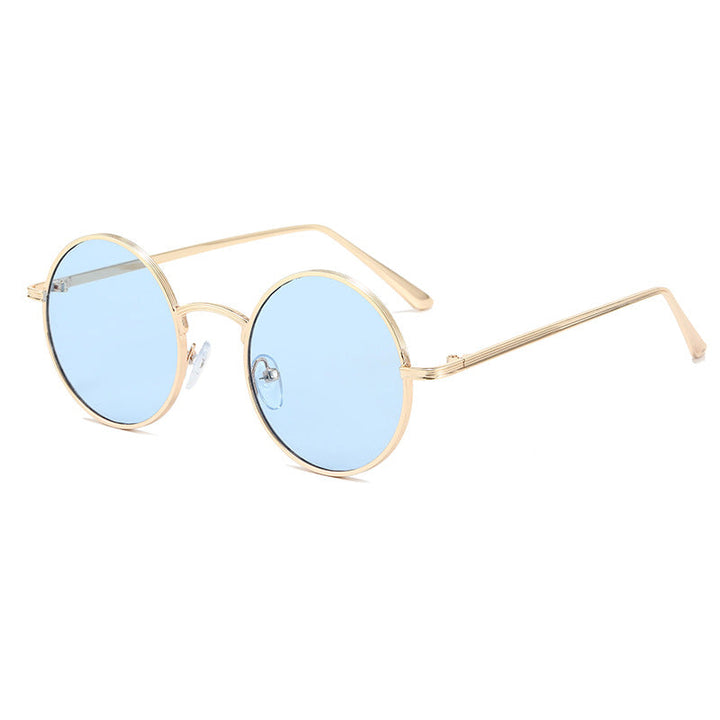 Ladies fashionable glasses with round lenses and fine metal frame Kalsten