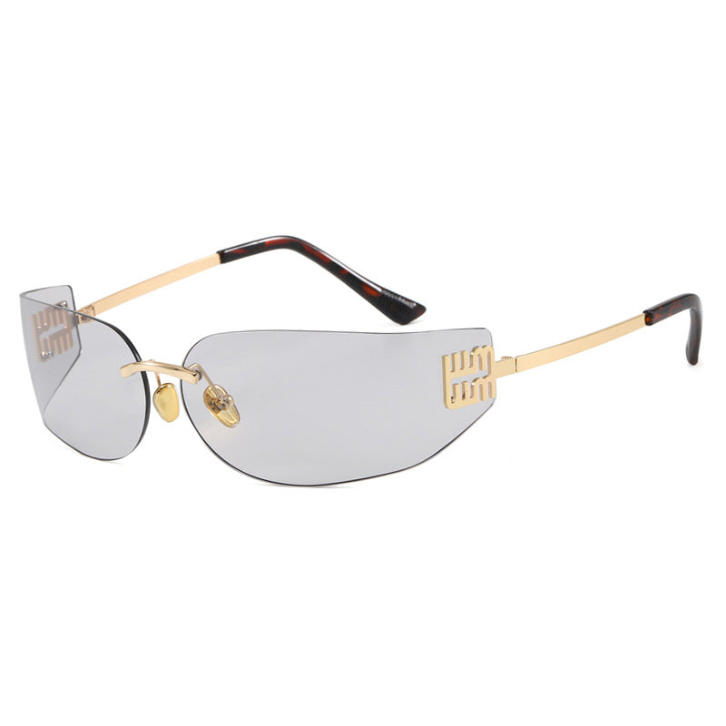 Women's futuristic designer sunglasses with unusual frame and UV protection Kalsten