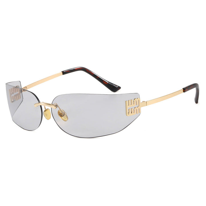 Women's futuristic designer sunglasses with unusual frame and UV protection Kalsten