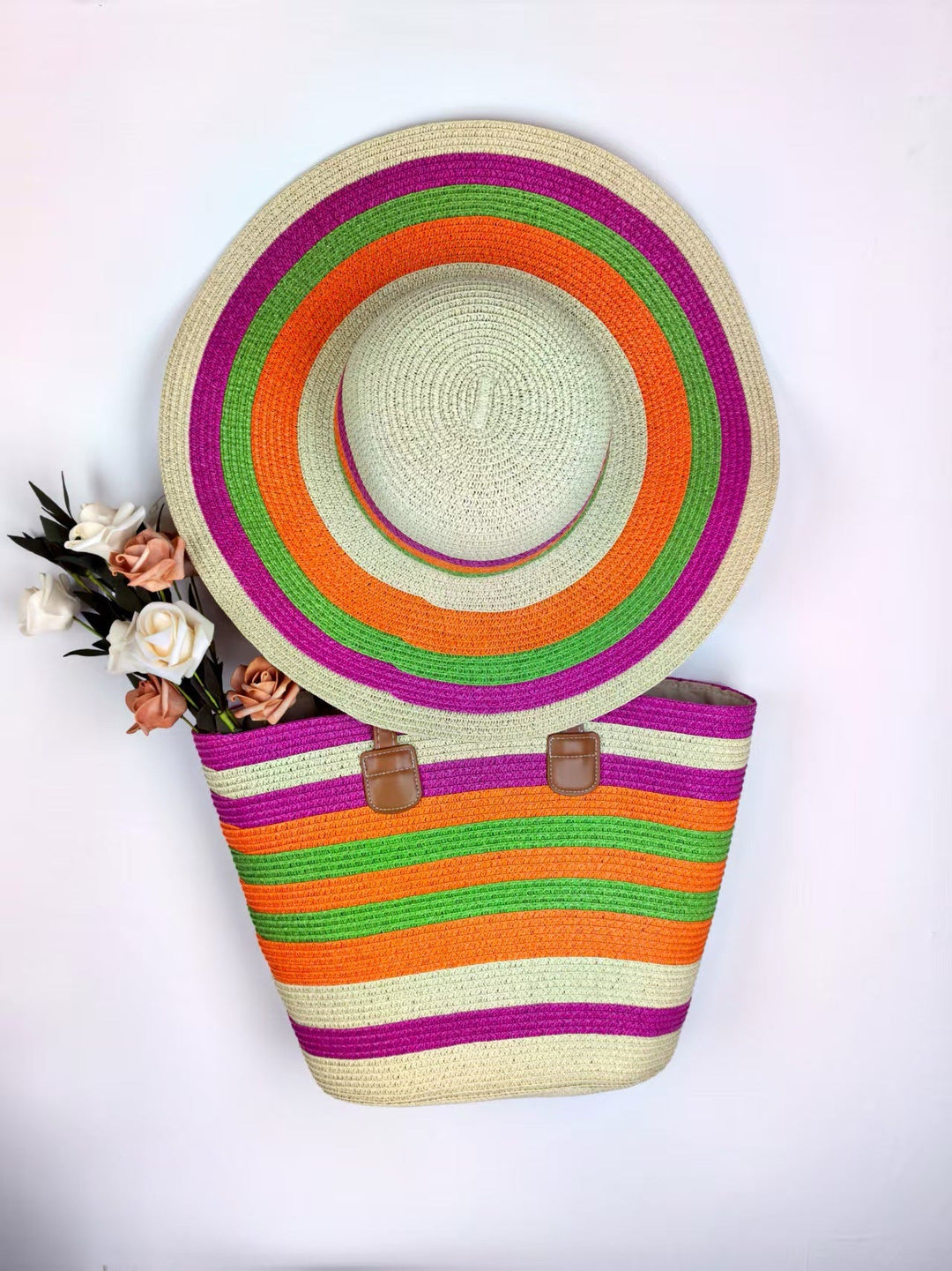 Summery beach bag and sun hat Kalsten