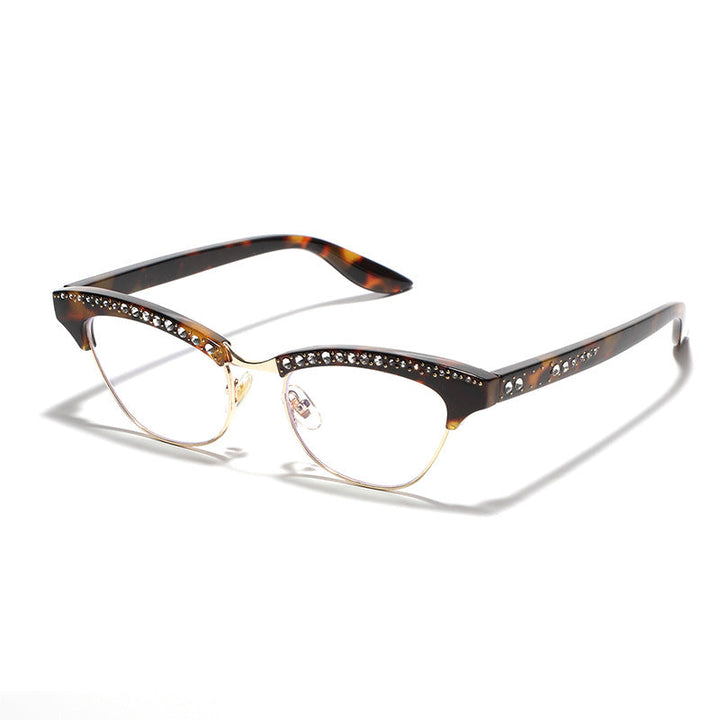 Women's Cat Eye Glasses with Elegant Glitter Details Kalsten