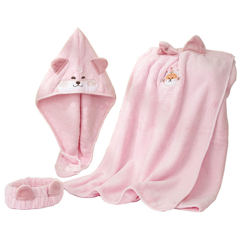 Cozy bath wrap blanket with hood and ears Kalsten