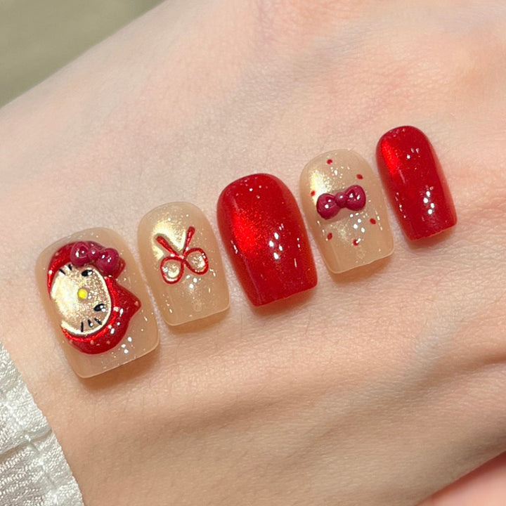 Artistic Ocean-Inspired Press-On Nail Design Kalsten