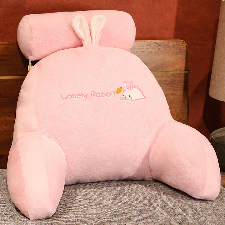 Plush back support cushion with cute rabbit motif Kalsten