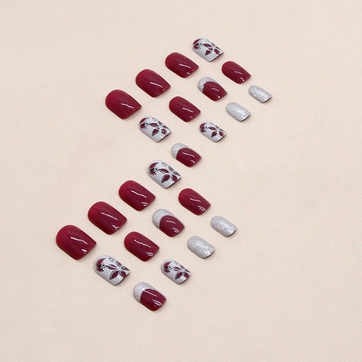 Elegant Floral Press-On Nail Art Kit Kalsten