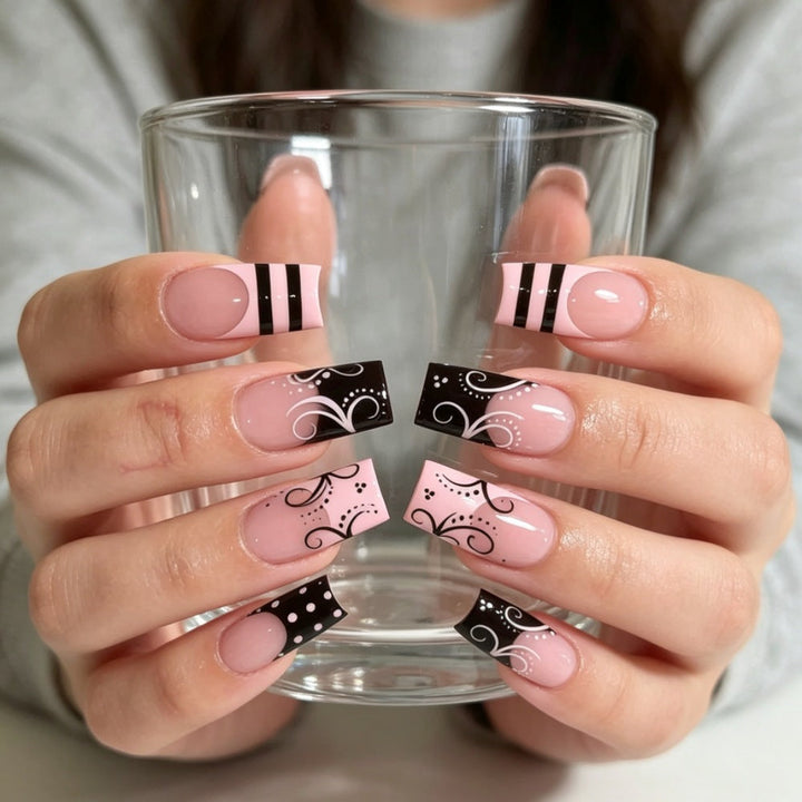Artificial nails with elegant designer print Kalsten