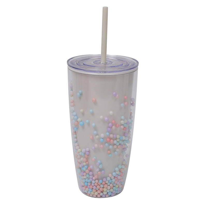 Unisex Drinking Cup with stylish filling material and flexible straw Kalsten