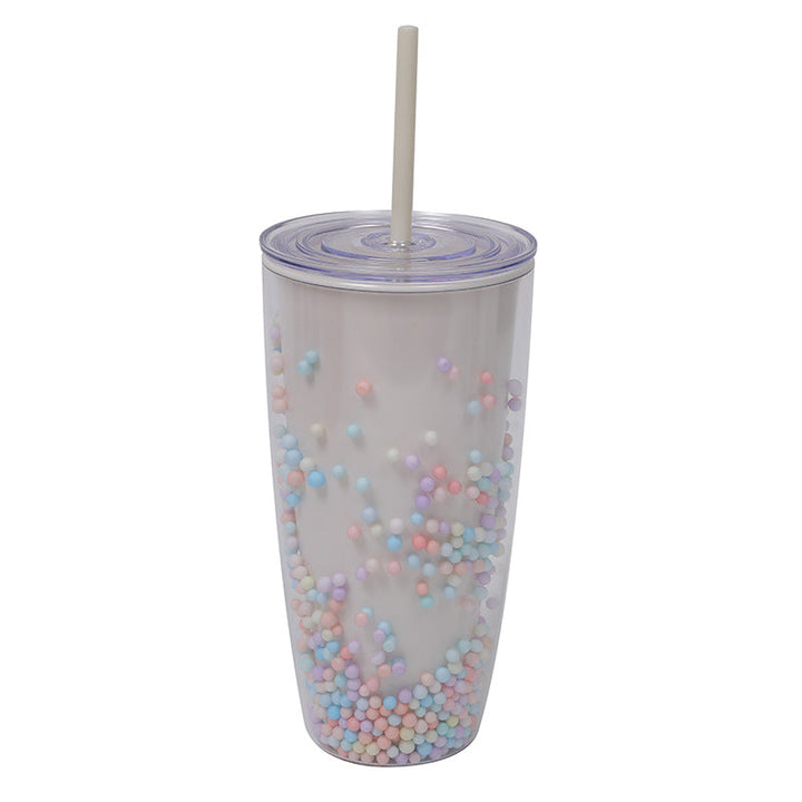 Unisex Drinking Cup with stylish filling material and flexible straw Kalsten