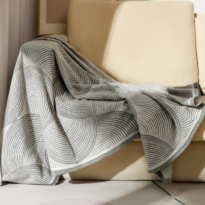 Unisex Textured Geometric Throw Blanket