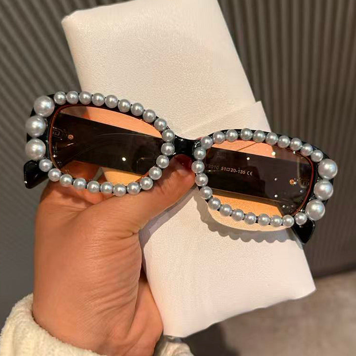 Ladies fashionable sunglasses with luxurious pearl frame Kalsten