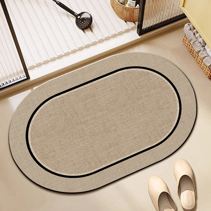 Textured Oval Kitchen Mat