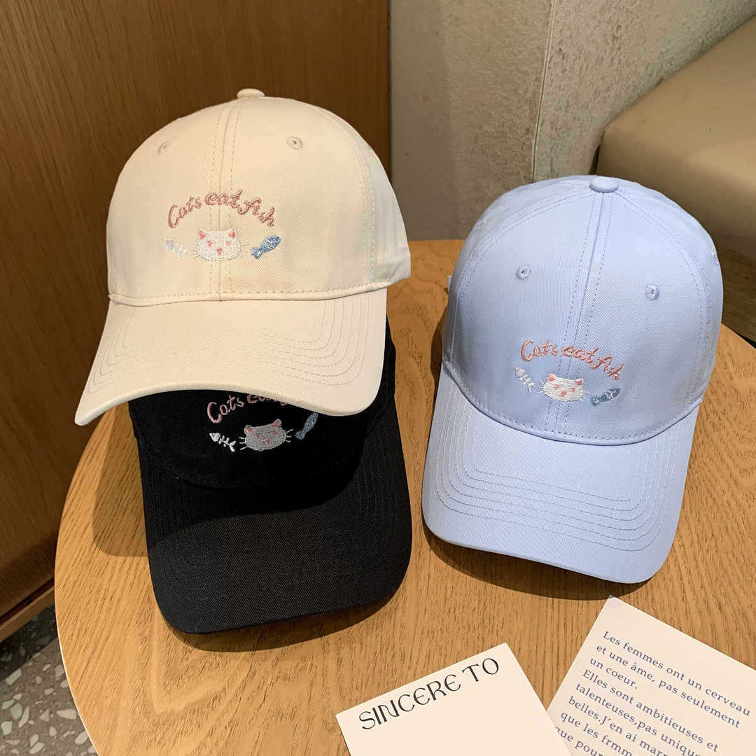 Women's Embroidered Cat-Themed Baseball Cap Kalsten