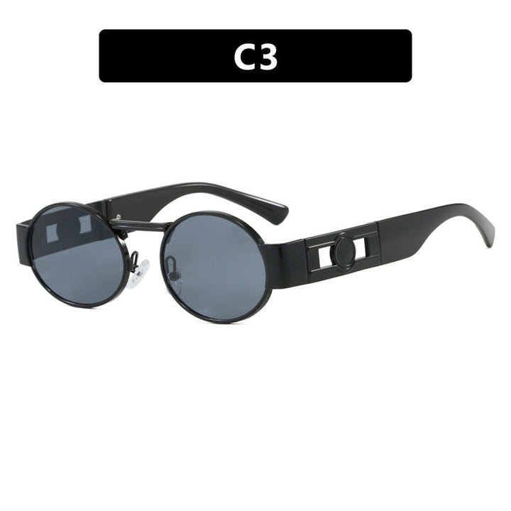 Ladies round sunglasses with fashionable metal frame and UV protection Kalsten