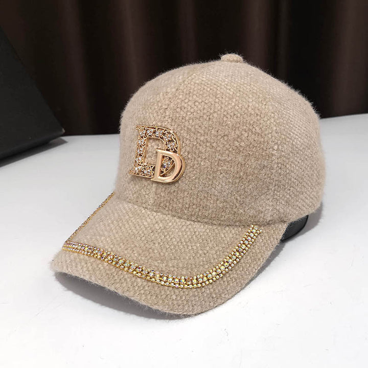 Women's Luxury Embellished Fleece Baseball Cap Kalsten