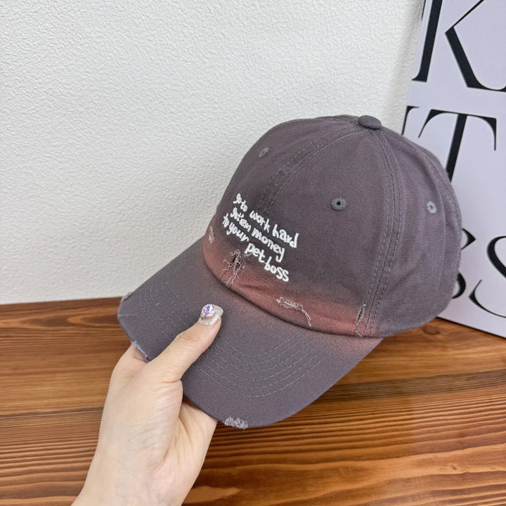 Women's Distressed Denim Statement Cap Kalsten