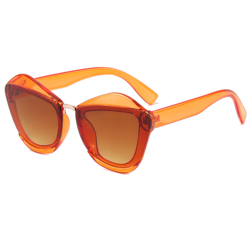 Women striking designer sunglasses with extravagant frame Kalsten