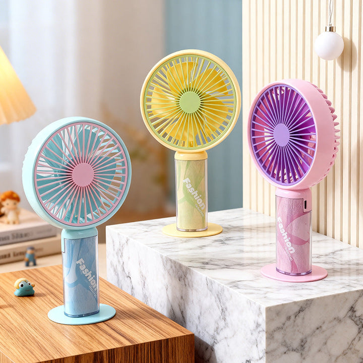 Cooling compact portable rechargeable handheld fan with detachable stand and USB charging Kalsten