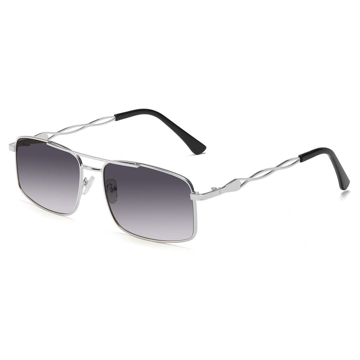 Women's sunglasses with trendy rectangular frame and yellow lenses Kalsten