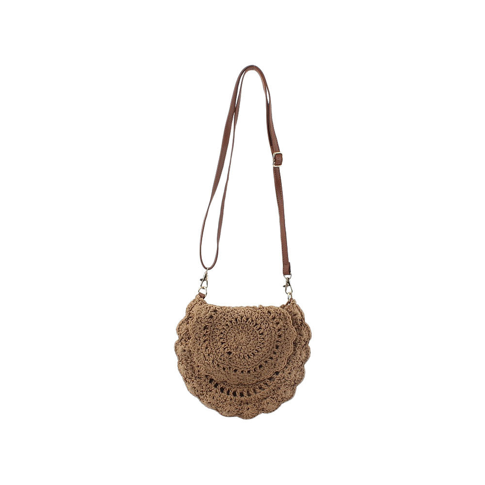 Handcrafted shoulder bag with unique crochet pattern Kalsten