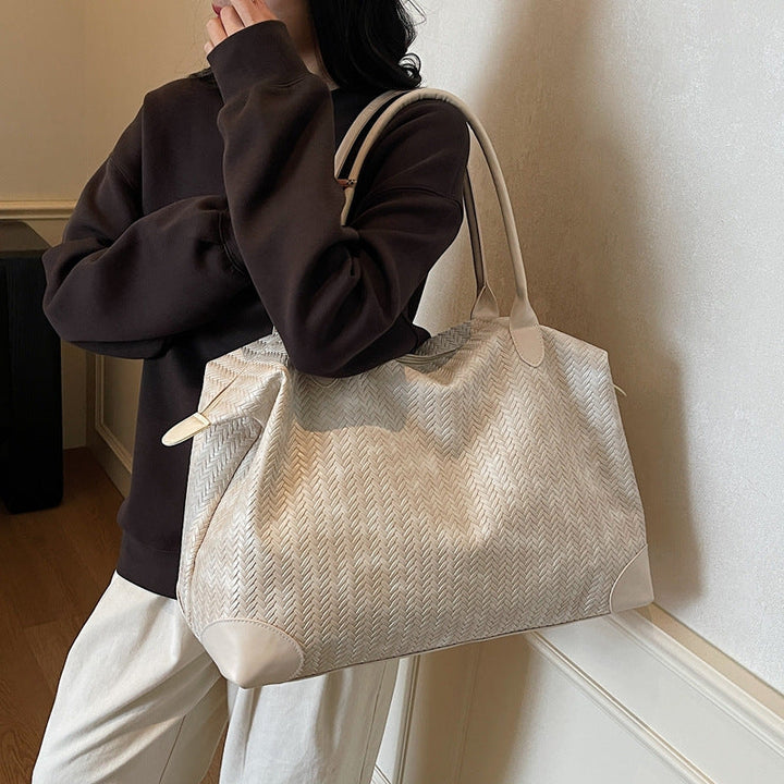 Elegant Tote Bag Made of Woven Synthetic Leather Kalsten