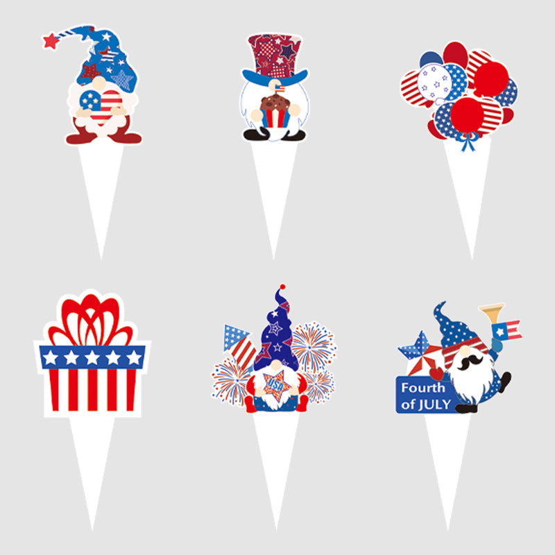 Unisex nan Patriotic Cupcake Wrappers Set for Independence Day Party with Scalloped Edges and Printed Stars Stripes Kalsten