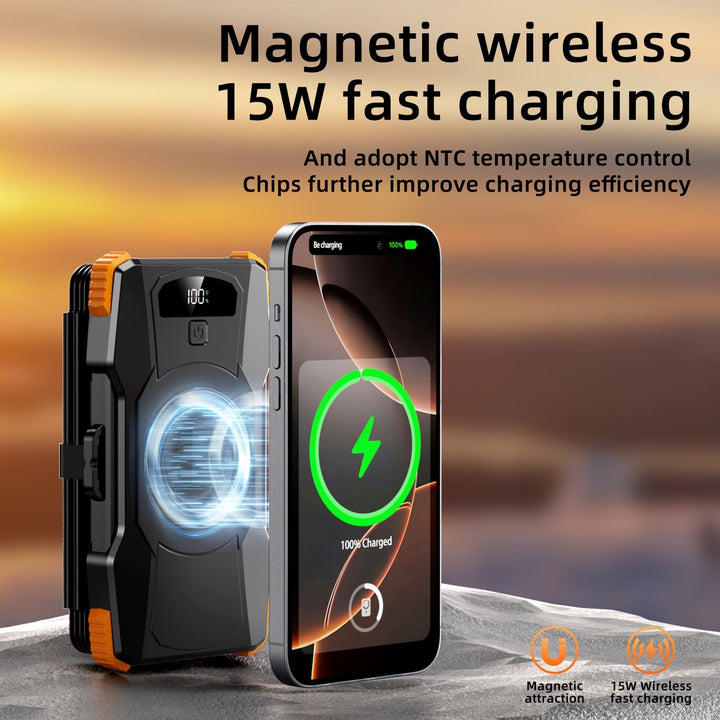 Power bank with solar charging and LED lights Kalsten