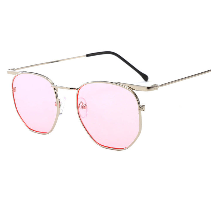 Women's fashionable geometric sunglasses with elegant metal frame Kalsten